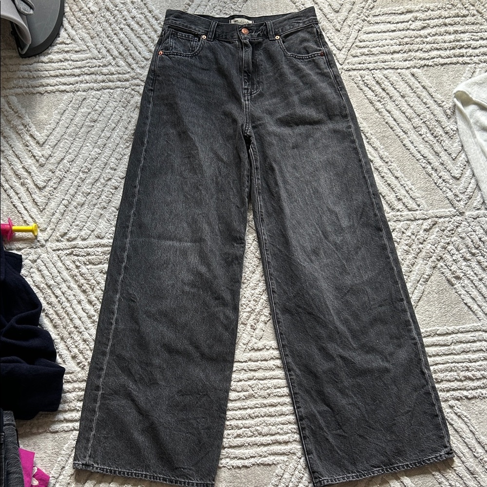 Madewell superWide Leg Black Jeans